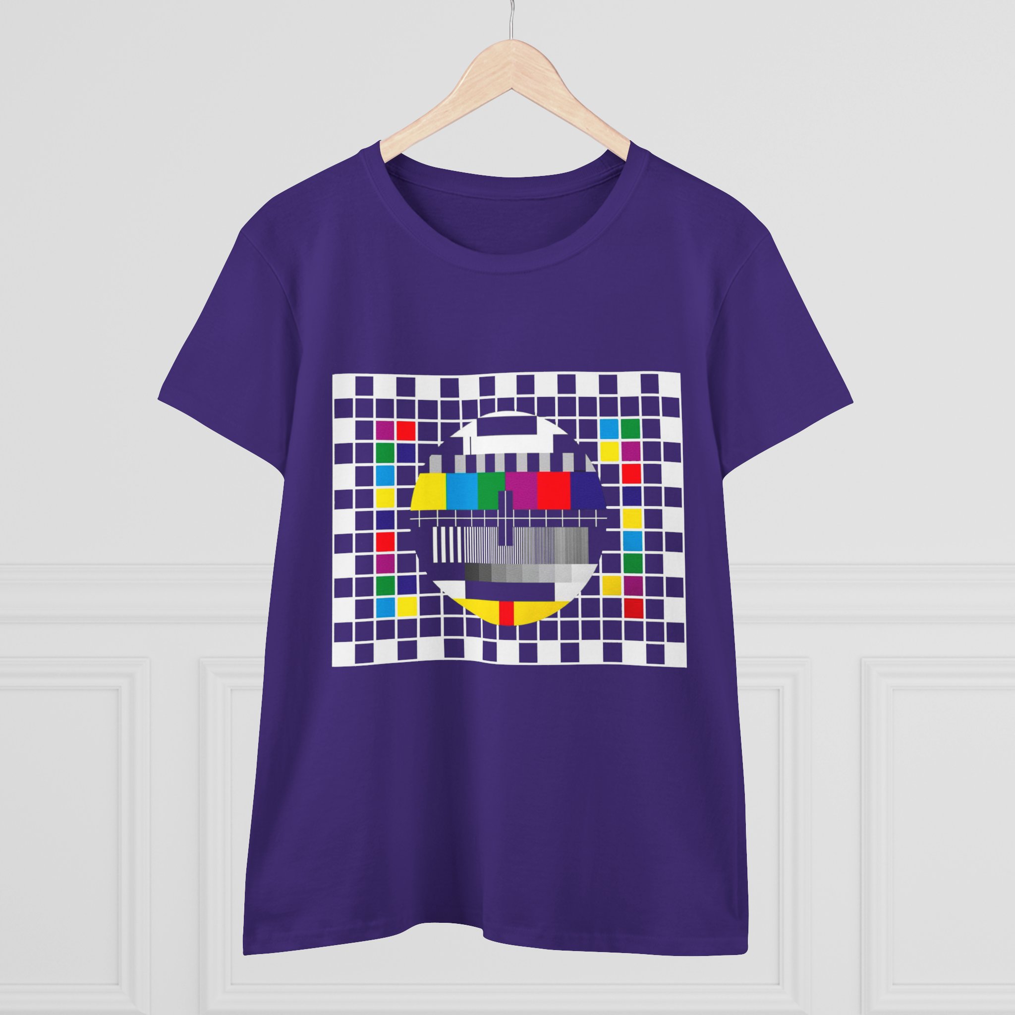 Women's Midweight Cotton Tee - TV Testbild - Nerd Geek Stuff – Bild 11